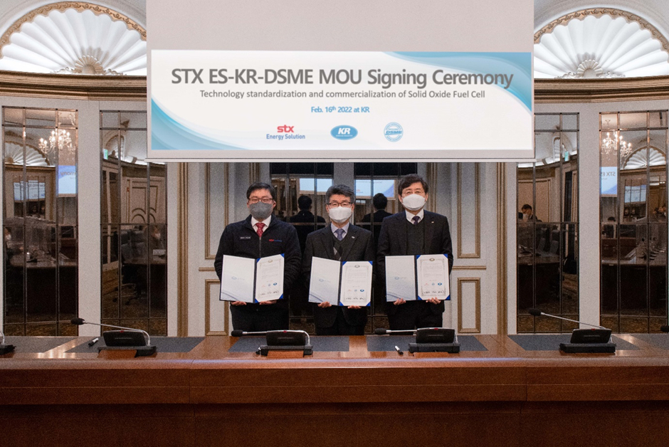 KR signs MOU for joint development of solid oxide fuel cell technology for ships